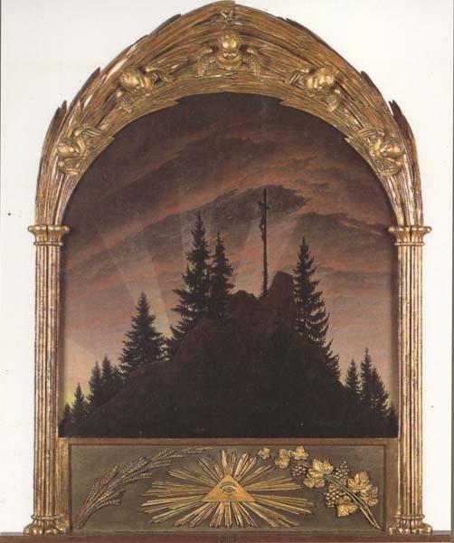 Caspar David Friedrich The Cross in the Mountains (mk45) oil painting image
